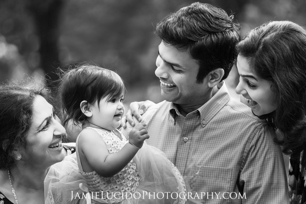 first birthday, birthday portrait, father daughter, family photography