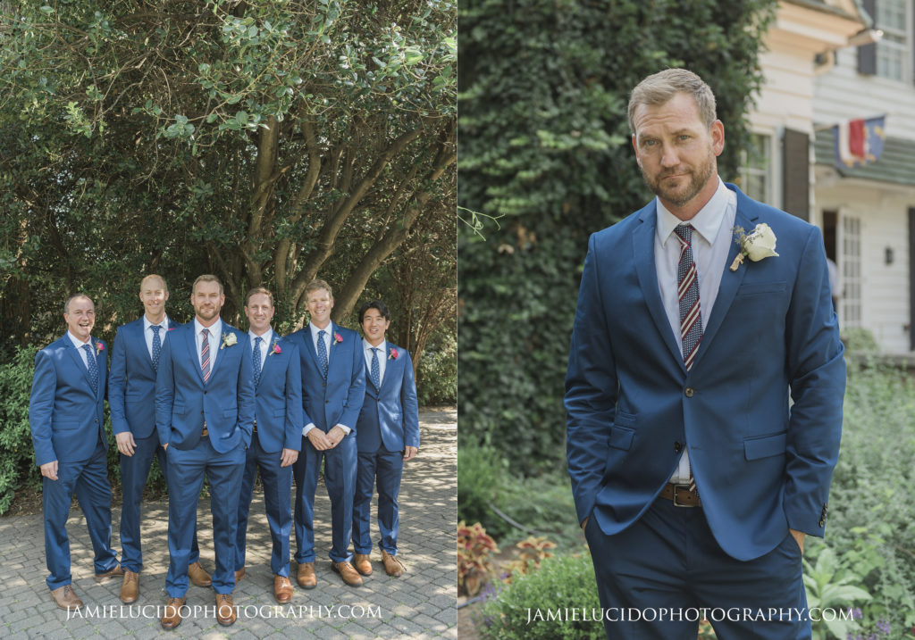portrait of groom and groomsmen