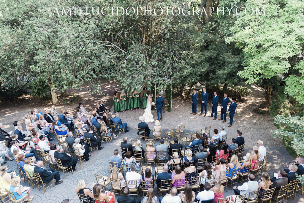ceremony from above at Morehead Inn