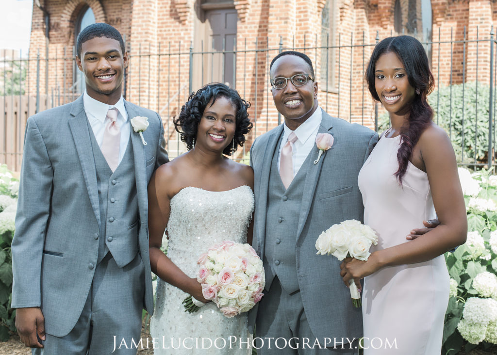 wedding party portrait at st. mary's chapel