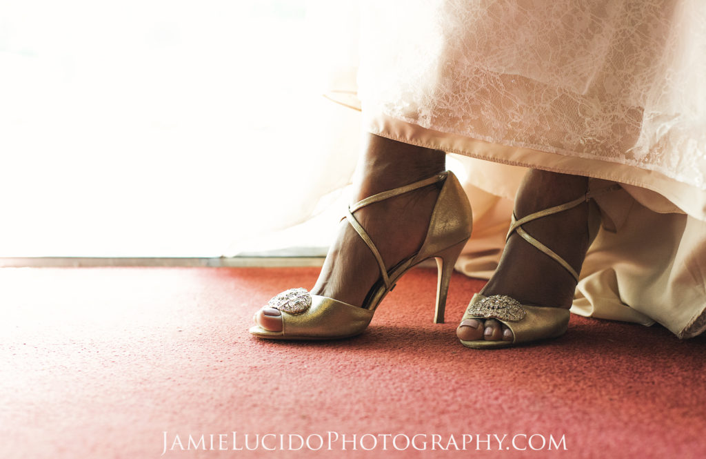 wedding details bride shoes