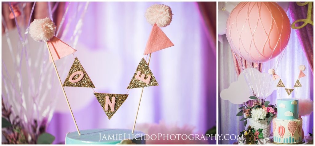 suarez bakery, first birthday topper, cake detail, detail photography