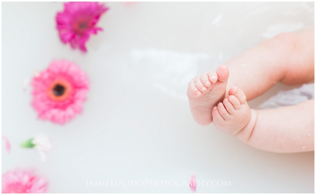 baby feet, baby details, baby milk bath, meaningful photography, milestone photography, family photography, family photographer, milk bath photography, milk bath inspo