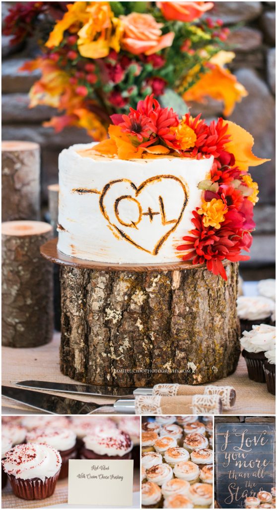 fall wedding, wedding cake, decoration ideas, cake decoration, cupcakes
