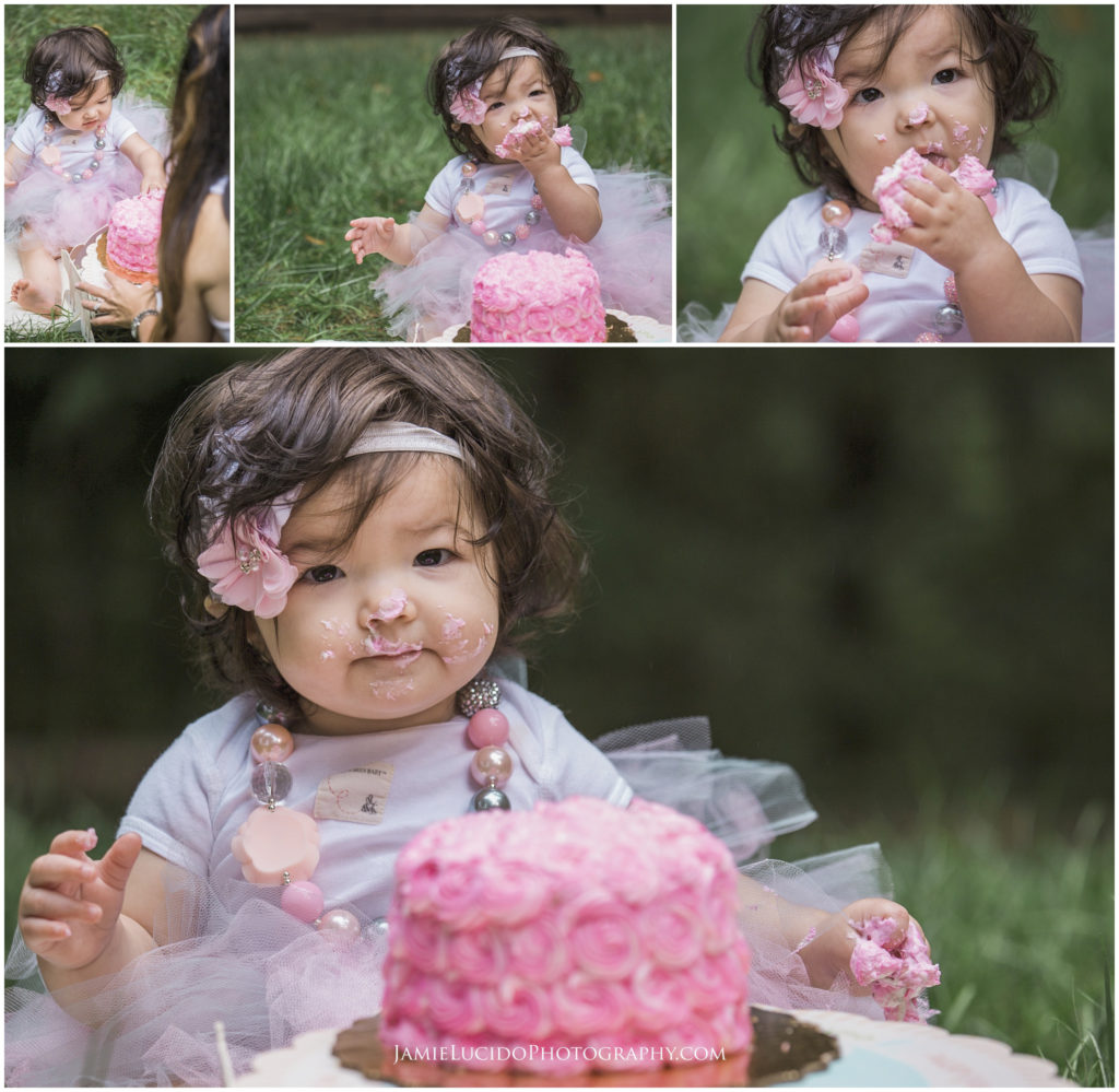first birthday cake smash, pink cake smash, thats darling, birthday inspo, baby girl birthday