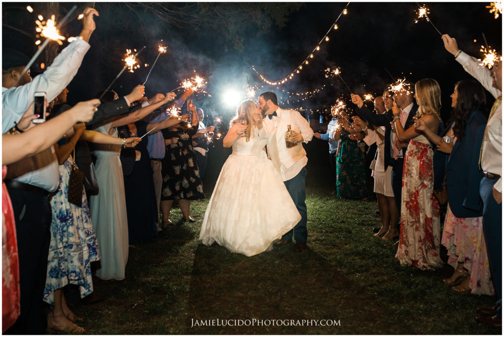 wedding exit, sparkler exit, bride and groom, sparkler, wedding photography, wedding photographer