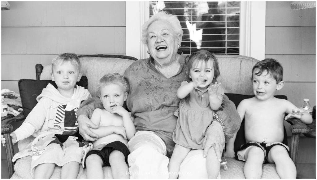 grandmother, grandkids, group photo, documentary photography