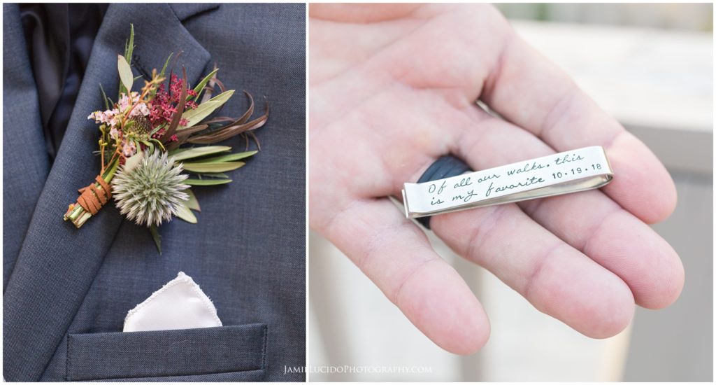 father of the bride, tie clip, wedding details, thoughtful gift