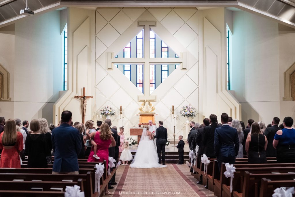 st gabriel wedding, charlotte wedding, church wedding, catholic wedding