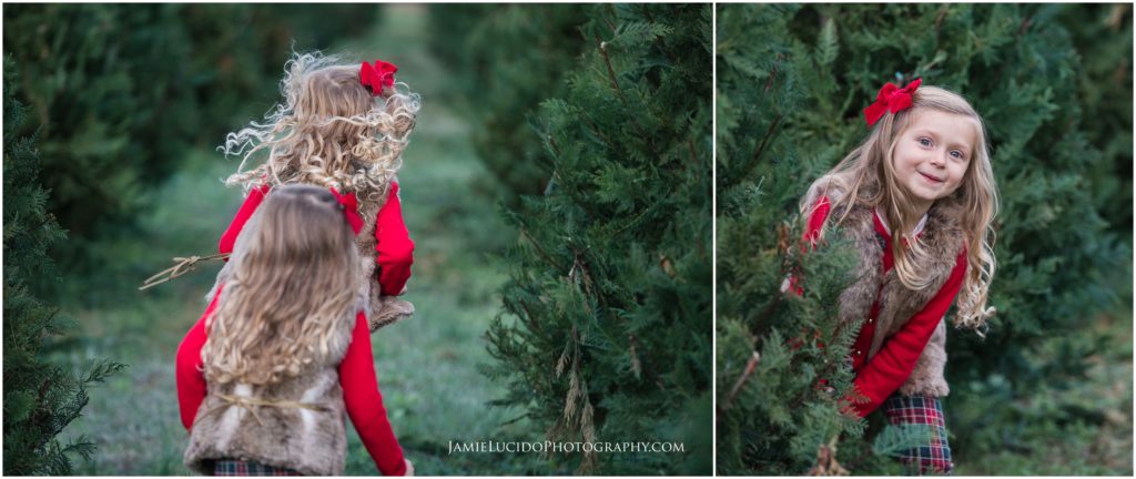 christmas tree farm photos, playful childrens photos, documentary photography