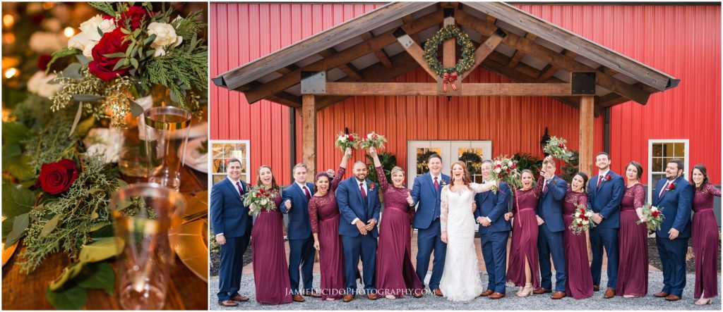 red cedar barn, barn wedding, farm wedding, hickory wedding