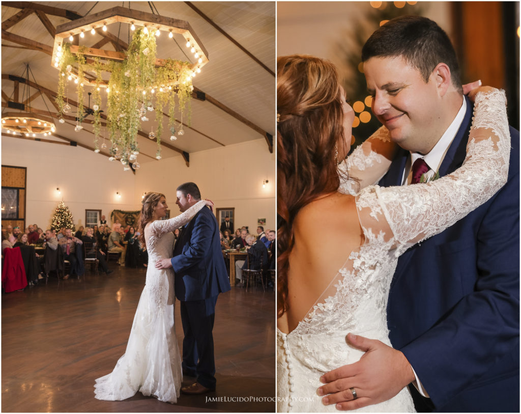 first dance, bride and groom dance, red cedar farm, wedding photography, reception dance