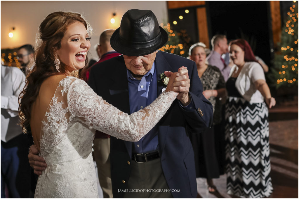 bride dancing with grandfather, wedding day moments, real wedding, charlotte wedding photographer, best wedding memories