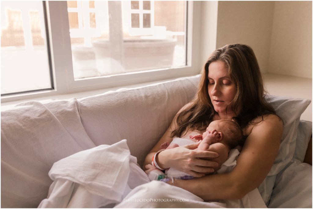 mother and baby, fresh 48, charlotte newborn photographer