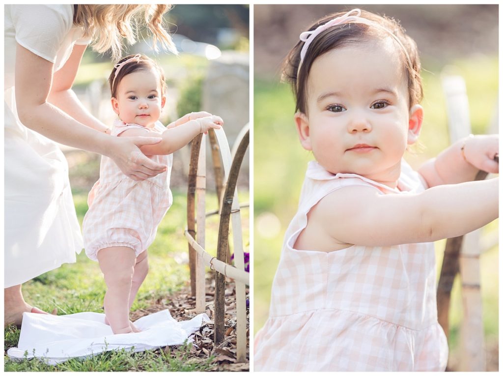 one year old, baby girl, photoshoot