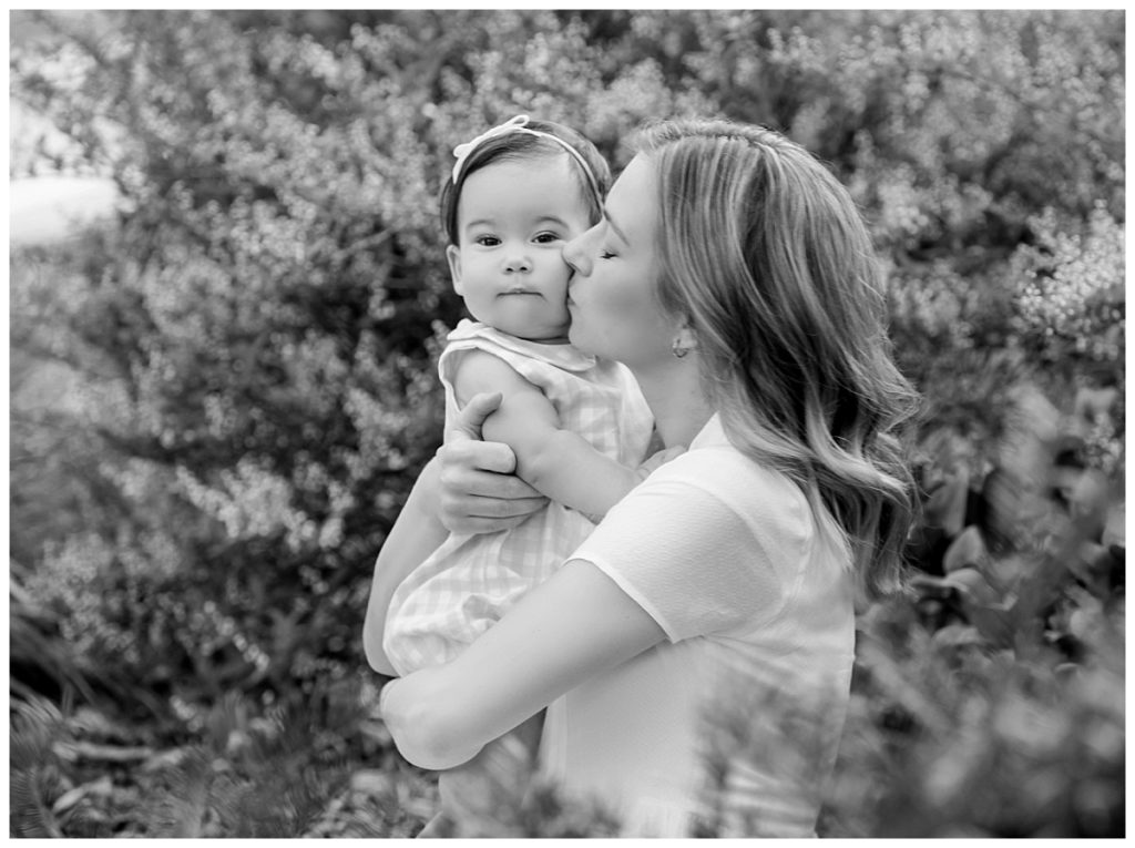 black and white portrait, mother daughter portrait, birthday baby