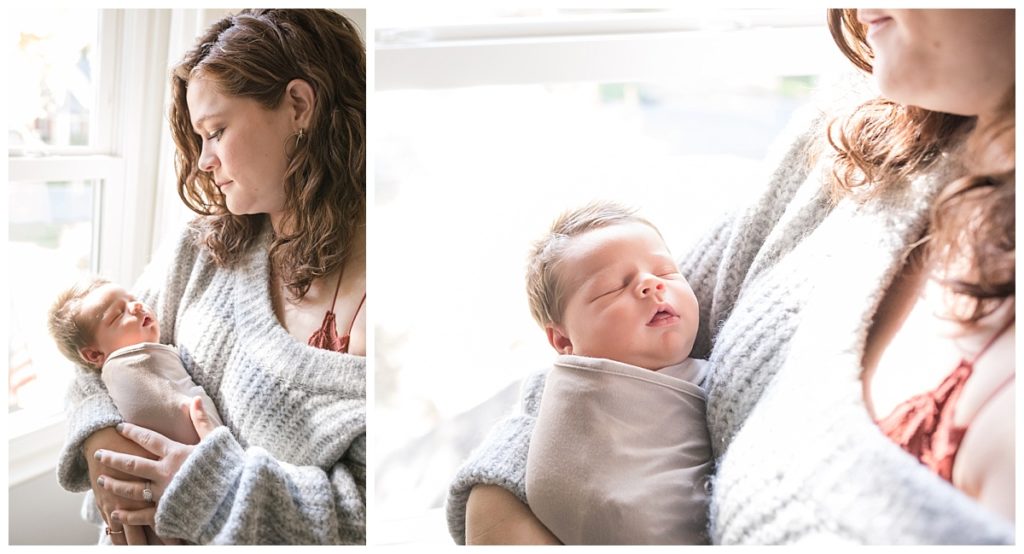 mother and baby, baby boy, newborn baby, charlotte newborn photographer